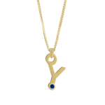 Gardenia Chain Pendant with Gem