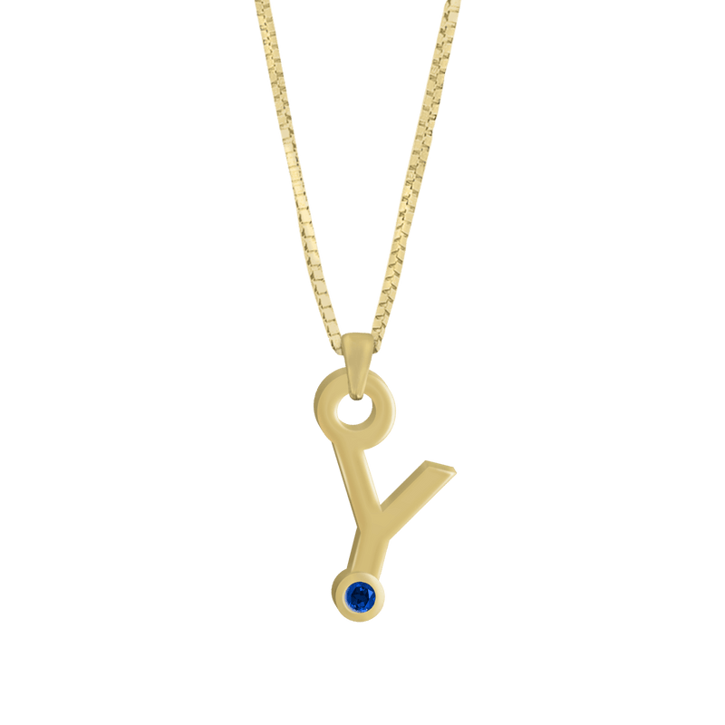 Gardenia Chain Pendant with Gem