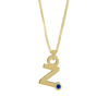 Gardenia Chain Pendant with Gem