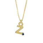 Gardenia Chain Pendant with Gem