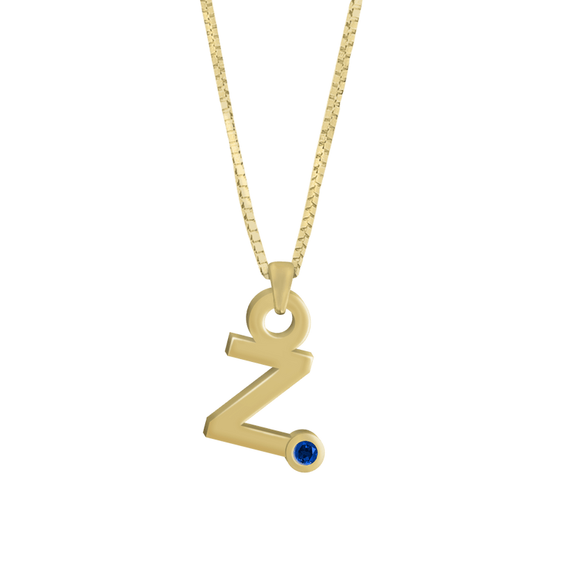 Gardenia Chain Pendant with Gem