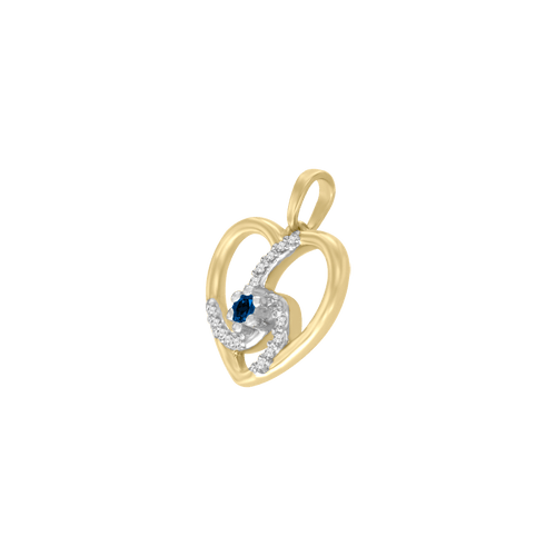 Spiral Heart Gem Pendant