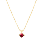 Aiden Natural Gem Pendant with Chain
