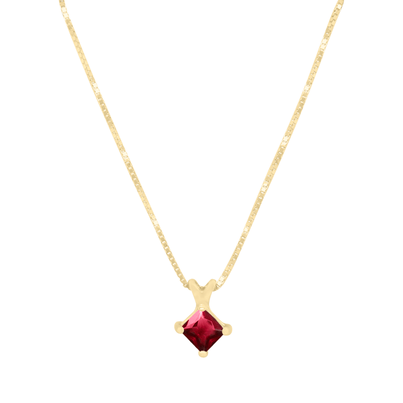 Aiden Natural Gem Pendant with Chain
