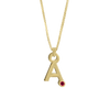 Gardenia Chain Pendant with Gem