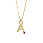 Gardenia Chain Pendant with Gem