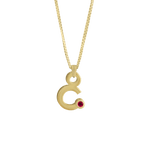 Gardenia Chain Pendant with Gem