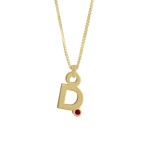 Gardenia Chain Pendant with Gem