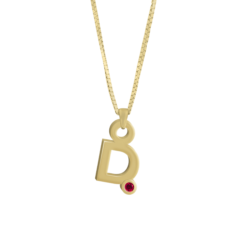 Gardenia Chain Pendant with Gem