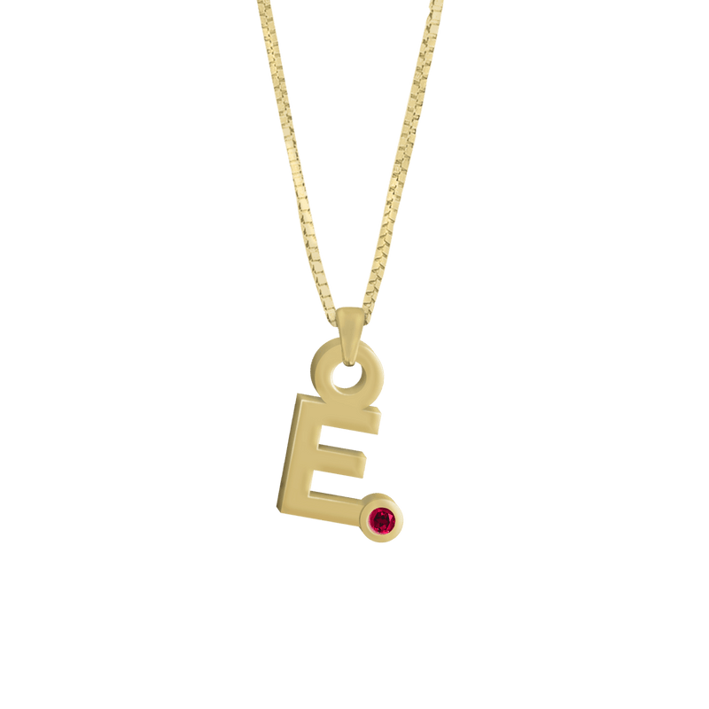 Gardenia Chain Pendant with Gem