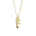 Gardenia Chain Pendant with Gem