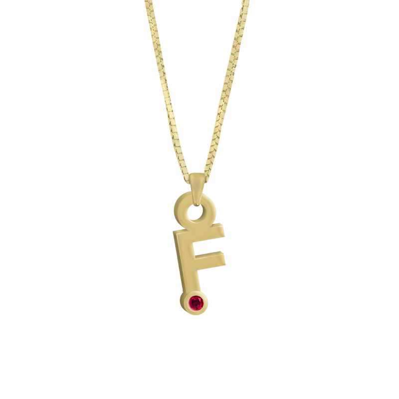 Gardenia Chain Pendant with Gem