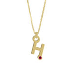 Gardenia Chain Pendant with Gem