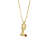 Gardenia Chain Pendant with Gem