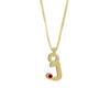 Gardenia Chain Pendant with Gem