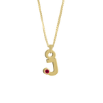 Gardenia Chain Pendant with Gem