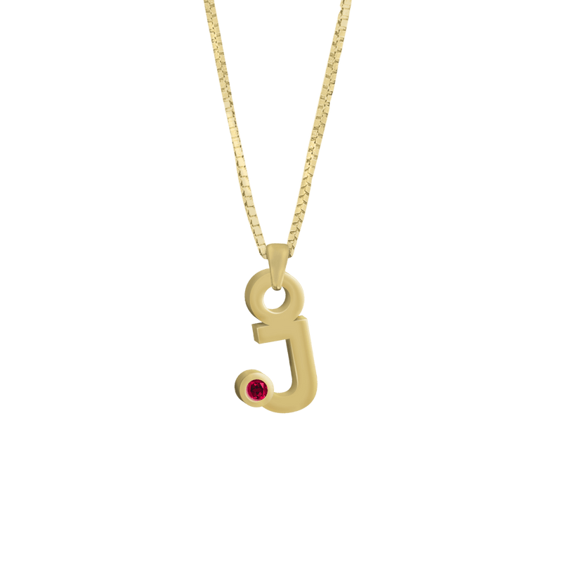 Gardenia Chain Pendant with Gem