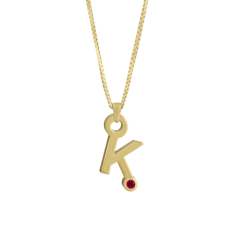 Gardenia Chain Pendant with Gem