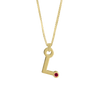 Gardenia Chain Pendant with Gem