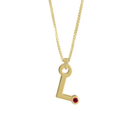 Gardenia Chain Pendant with Gem