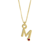 Gardenia Chain Pendant with Gem