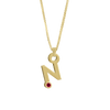 Gardenia Chain Pendant with Gem