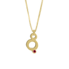 Gardenia Chain Pendant with Gem