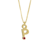 Gardenia Chain Pendant with Gem