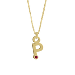 Gardenia Chain Pendant with Gem