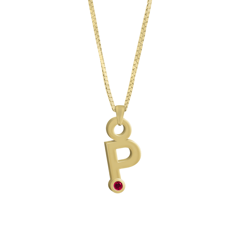 Gardenia Chain Pendant with Gem