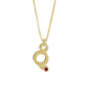 Gardenia Chain Pendant with Gem