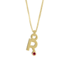 Gardenia Chain Pendant with Gem