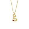 Gardenia Chain Pendant with Gem