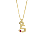 Gardenia Chain Pendant with Gem