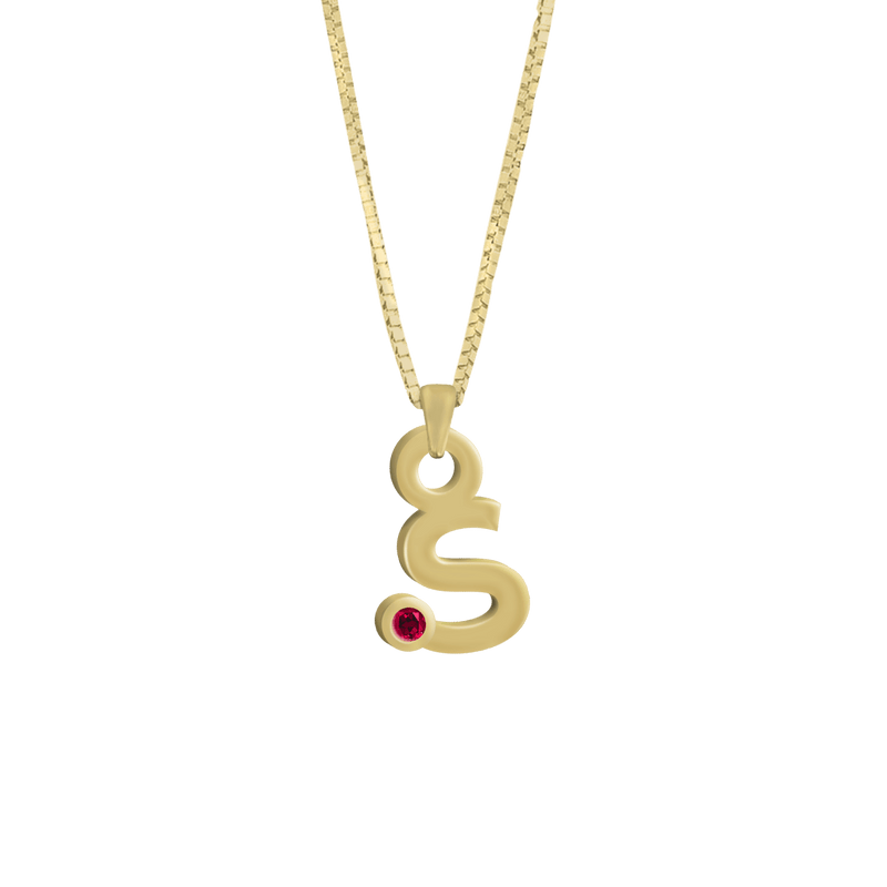 Gardenia Chain Pendant with Gem