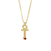 Gardenia Chain Pendant with Gem