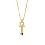 Gardenia Chain Pendant with Gem