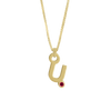 Gardenia Chain Pendant with Gem