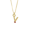 Gardenia Chain Pendant with Gem