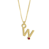 Gardenia Chain Pendant with Gem