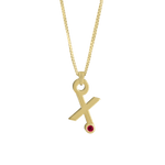 Gardenia Chain Pendant with Gem