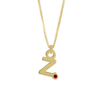 Gardenia Chain Pendant with Gem