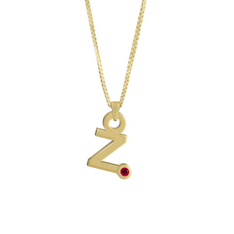 Gardenia Chain Pendant with Gem