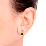 Aretes Enya con Rubí