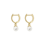 Moly Diamond and Natural Pearl Earrings