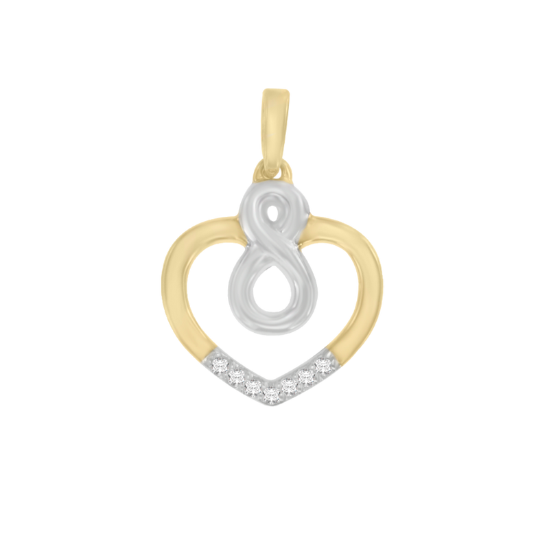 Infinity pendant and heart without chain