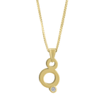 Gardenia Chain Pendant with Diamond