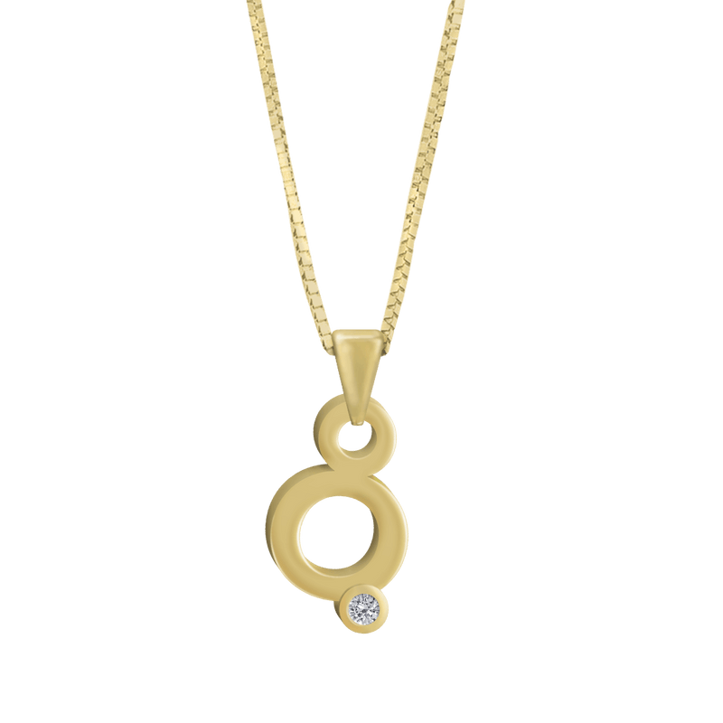 Gardenia Chain Pendant with Diamond