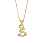 Dije con cadena Gardenia con diamante