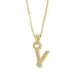 Gardenia Chain Pendant with Diamond